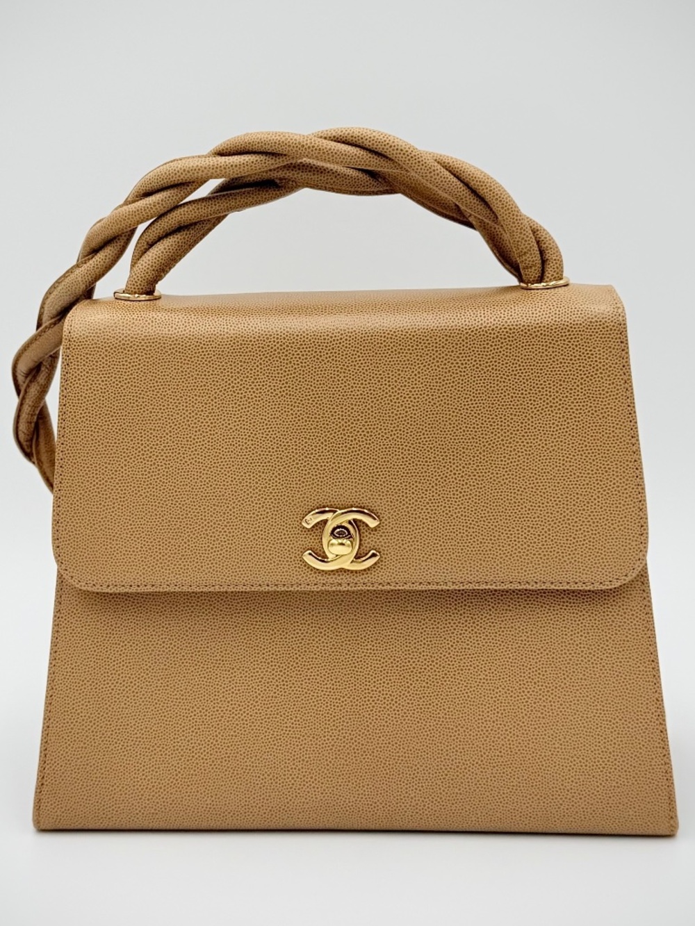 Chanel Vintage Matelassé Caviar Crossbody — Beige - Picture 4 of 16